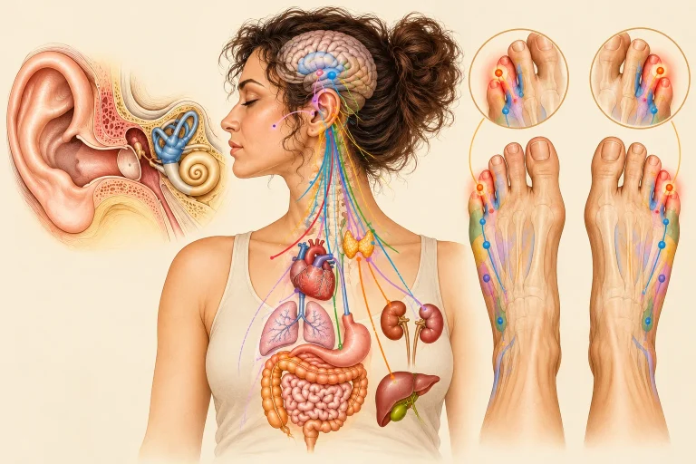 Acufene: cause, riflessologia plantare e rimedi naturali per il benessere dell’orecchio