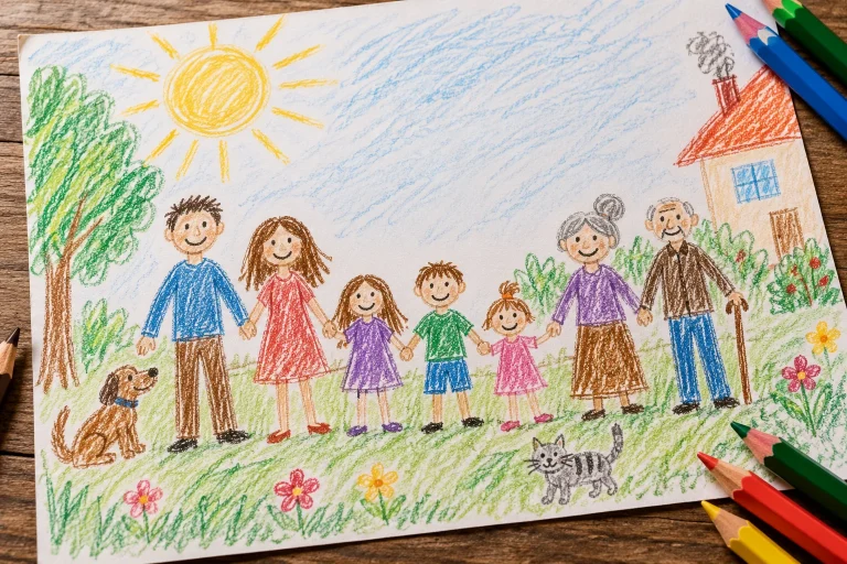 Disegnare la propria famiglia: esercizio di Arteterapia